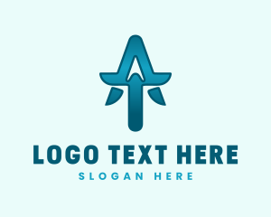 Modern A T Monogram logo
