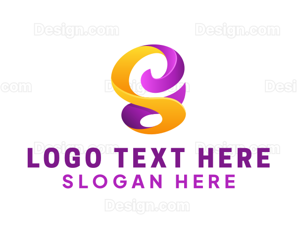 3D Swirly Letter S Logo