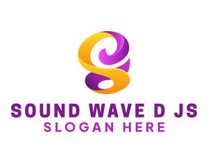 3D Swirly Letter S logo design