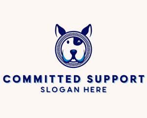 Dog Puppy Pet Care  logo design