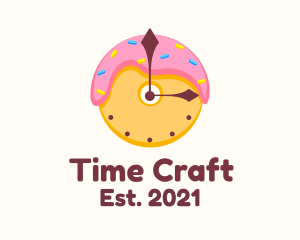 Donut Dessert Time  logo design