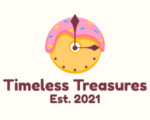 Donut Dessert Time  logo design