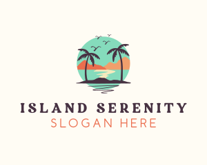 Tropical Island Beach logo design