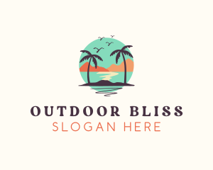 Tropical Island Beach logo design