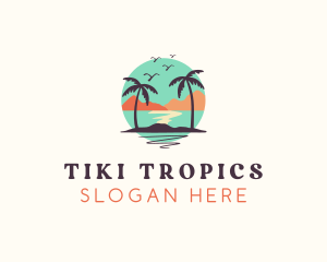 Tropical Island Beach logo design