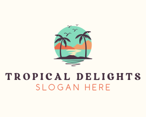 Tropical Island Beach logo design