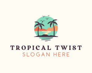 Tropical Island Beach logo design