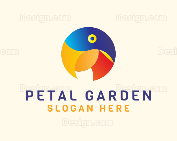 Round Parrot Badge Logo