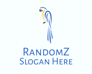 Blue Yellow Bird Parrot Logo