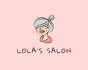 Cute Grandma Character logo