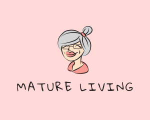 Cute Grandma Character logo design