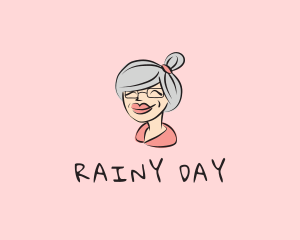 Cute Grandma Character logo design