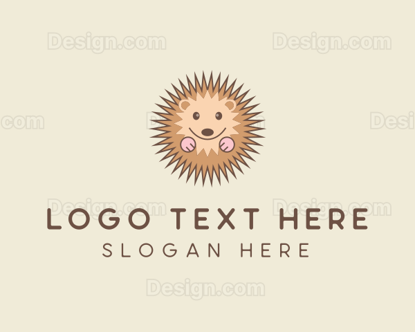 Cute Spiky Hedgehog Logo