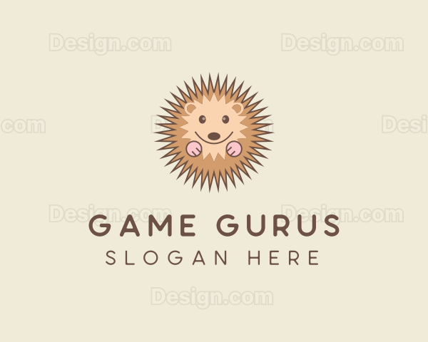 Cute Spiky Hedgehog Logo