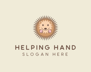 Cute Spiky Hedgehog Logo