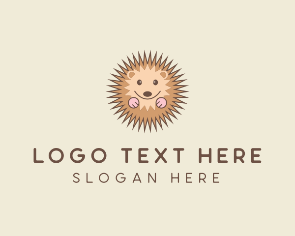 Cute Spiky Hedgehog logo