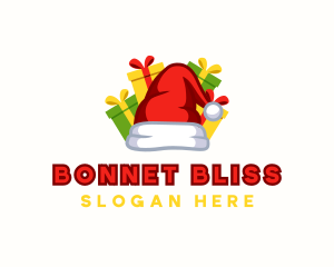 Santa Claus Hat Gifts logo design