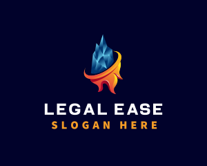 Fire Ice Element Logo