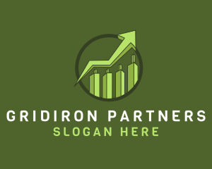 Modern Stocks Arrow High logo design