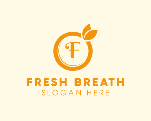 Orange Fruit Organic Produce logo design