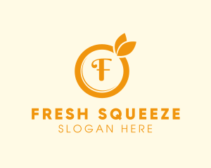 Orange Fruit Organic Produce logo design