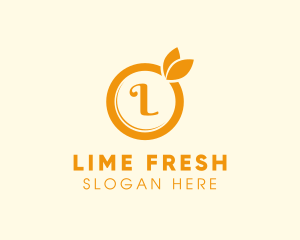 Orange Fruit Organic Produce logo design