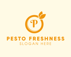 Orange Fruit Organic Produce logo design