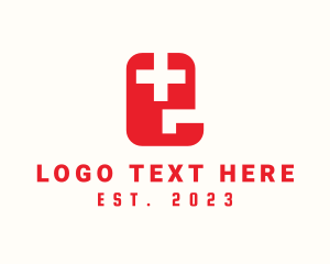 Prescription - Medical Cross Letter E logo design