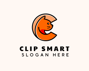 Animal Cat Letter C  logo design