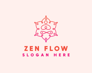 Zen Yoga Pose logo design