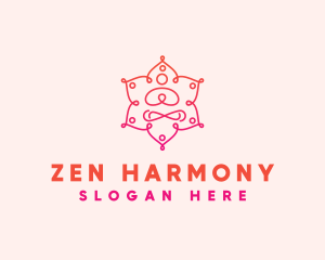 Zen Yoga Pose logo design