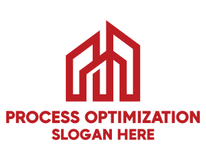 Red Sharp Tower Outline logo