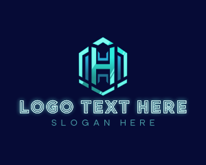 Technology Modern Letter H logo