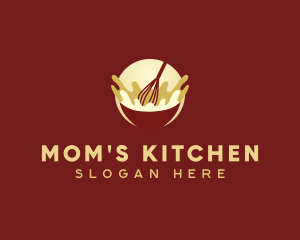 Kitchen Whisk Bowl logo design