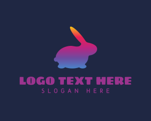 Gradient Round Bunny logo