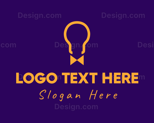 Light Bulb Bow Tie Logo