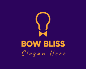 Light Bulb Bow Tie  logo design