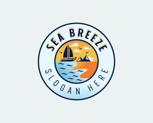 Sail Beach Boat logo design