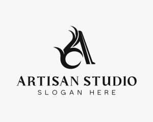 Salon Boutique Letter A logo design