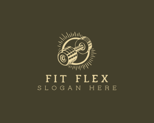 Dumbbell Fitness Workout  logo design