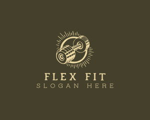 Dumbbell Fitness Workout  logo design