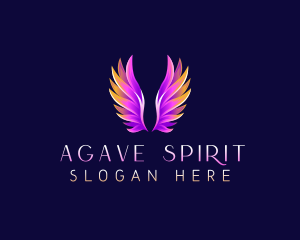 Religious Angel Wings logo design