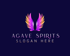 Religious Angel Wings logo design