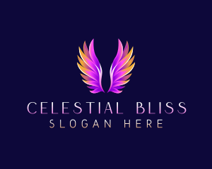 Religious Angel Wings logo design