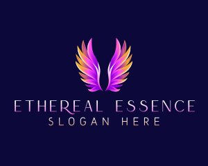 Religious Angel Wings logo design