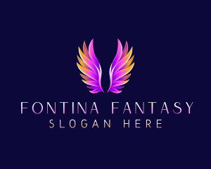 Religious Angel Wings logo design