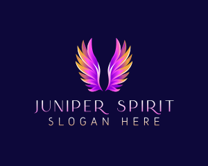 Religious Angel Wings logo design