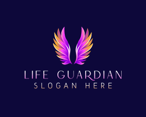 Religious Angel Wings logo design