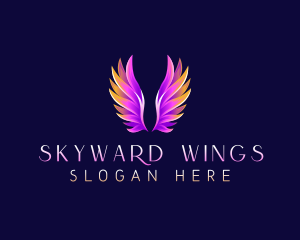 Religious Angel Wings logo design