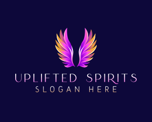 Religious Angel Wings logo design